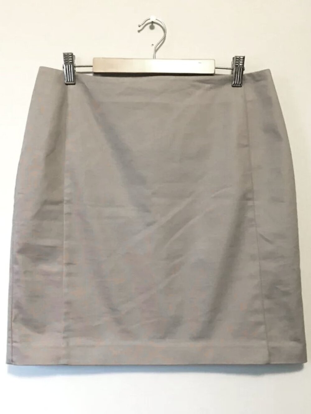 Vintage Jacob Solid Taupe Career Skirt - 90s Minimalist Pencil - Size 8